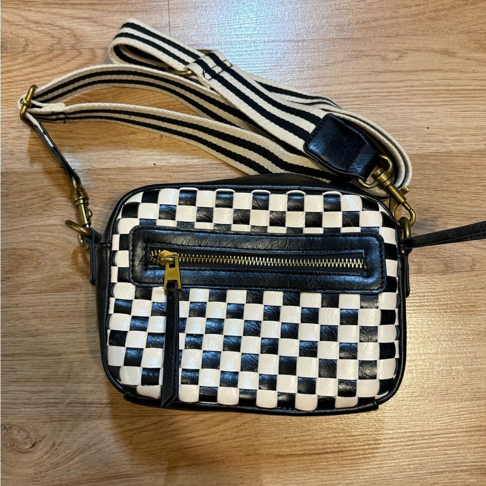 Universal Thread Black and White Checkered Crossbody Bag